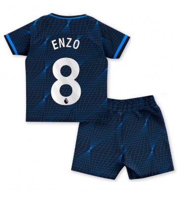 Chelsea Enzo Fernandez #8 Bortaställ Barn 2023-24 Kortärmad (+ Korta byxor)